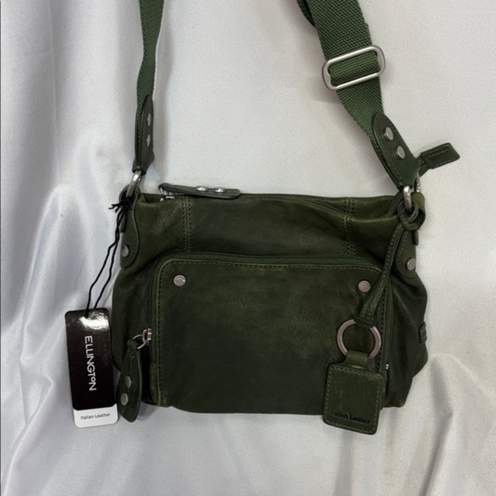 Ellington Eva Green Italian Leather Crossbody Bag